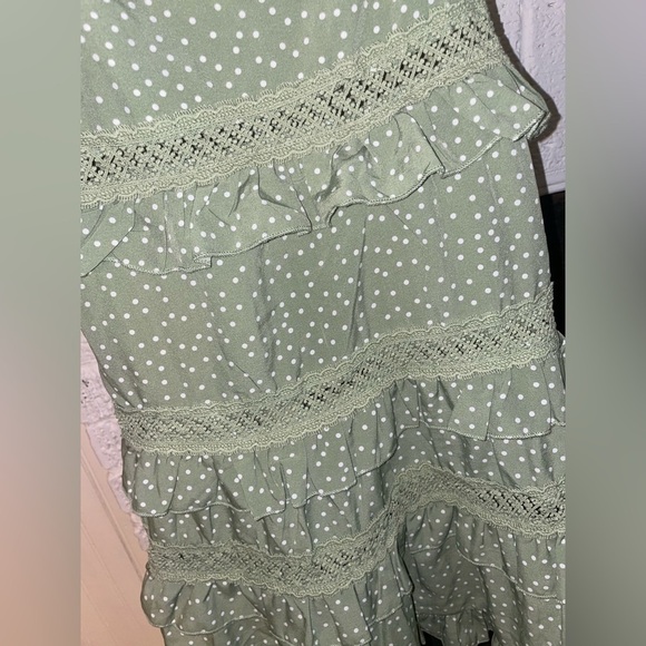 5/$25 Green southern Simplee Polka Dot Dress - Picture 2 of 6